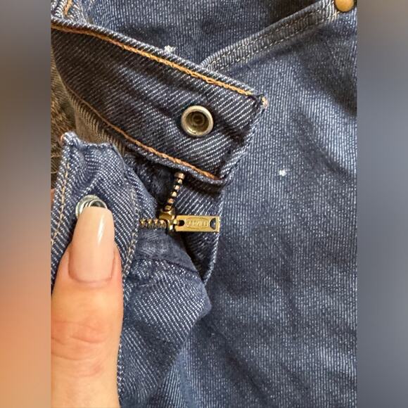 60s Vintage Wrangler Kick Flare Blue Jeans Snap Fly - Picture 7 of 14